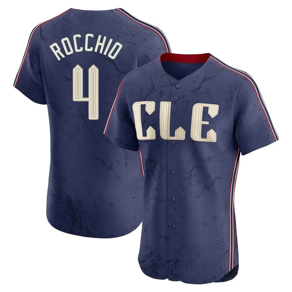 Boles C.Guardians #4 Brayan Rocchio Player Navy City Connect Limited Elite Home Stitched Jerseys