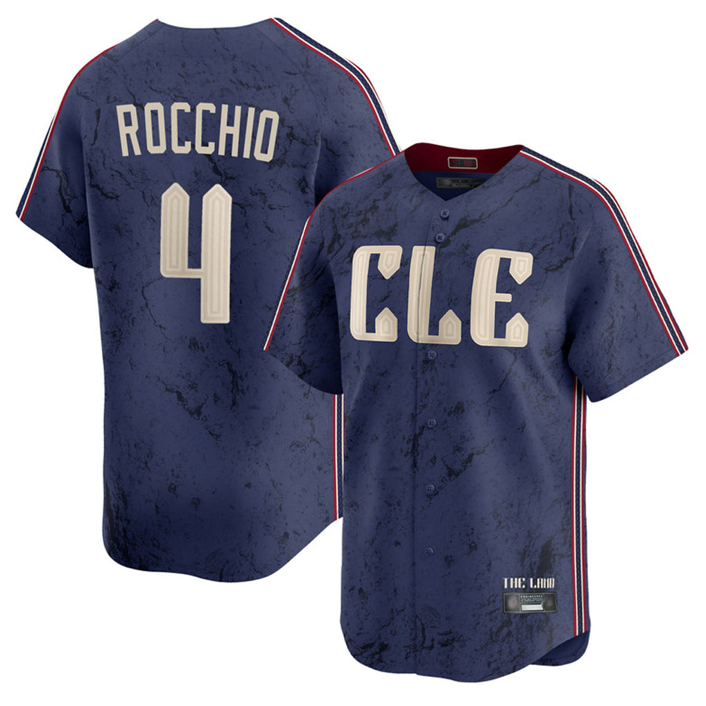 Boles C.Guardians #4 Brayan Rocchio Player Navy City Connect Limited Home Stitched Jerseys