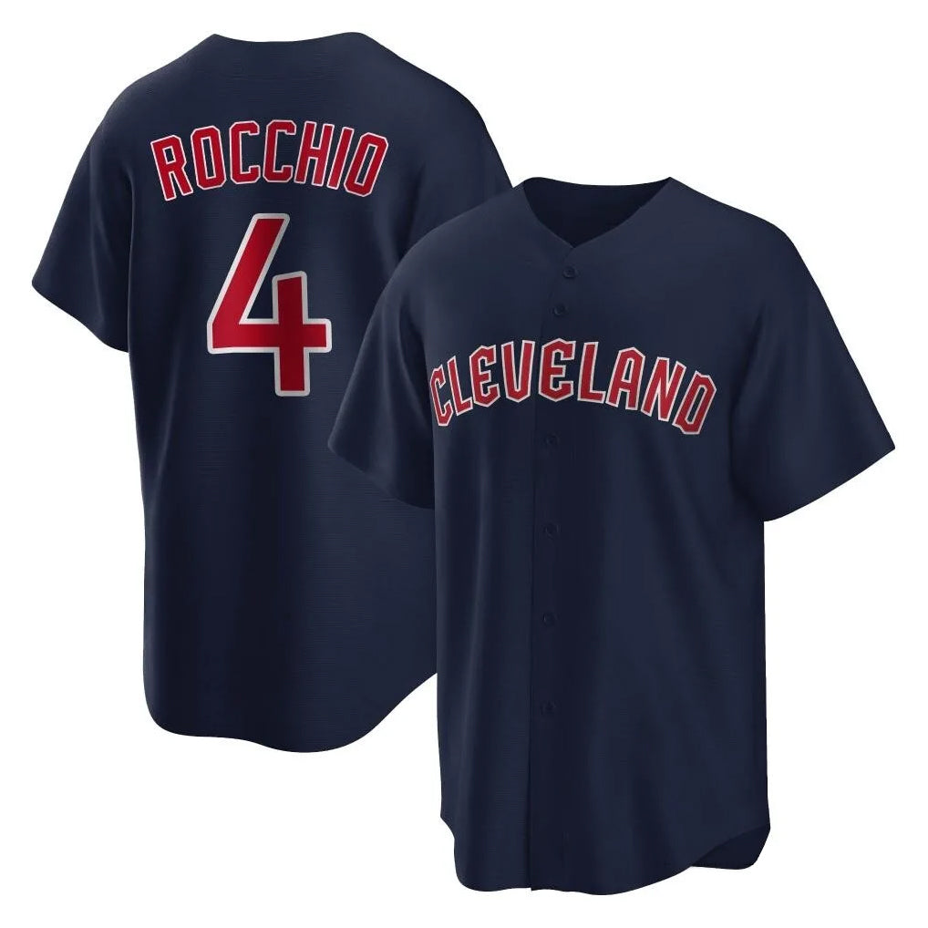Boles C.Guardians #4 Brayan Rocchio Player Navy Game Home Stitched Jerseys