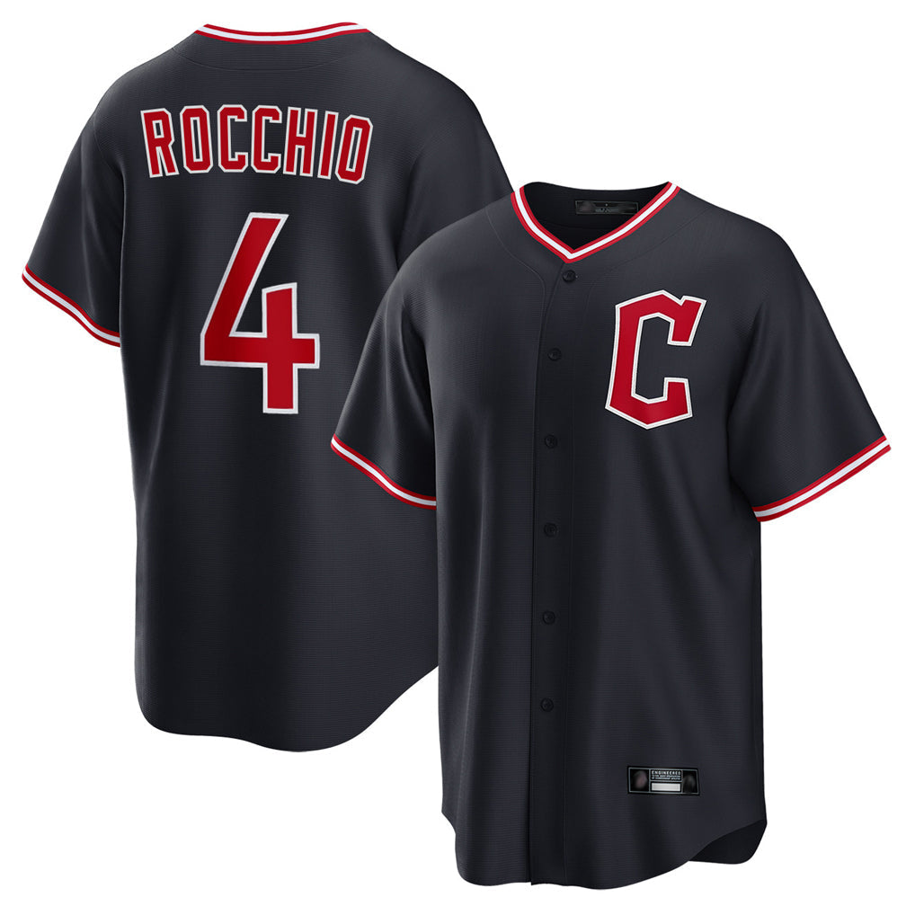Boles C.Guardians #4 Brayan Rocchio Player Navy Home Game Stitched Jerseys