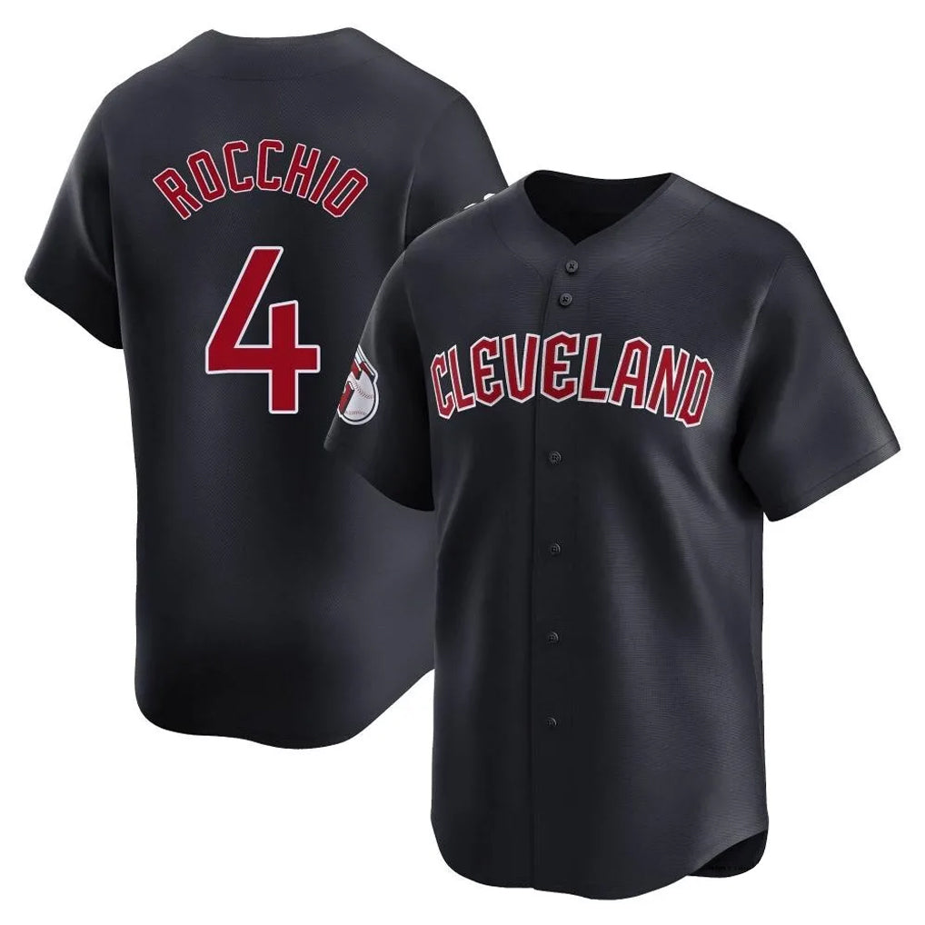 Boles C.Guardians #4 Brayan Rocchio Player Navy Limited Home Game Stitched Jerseys