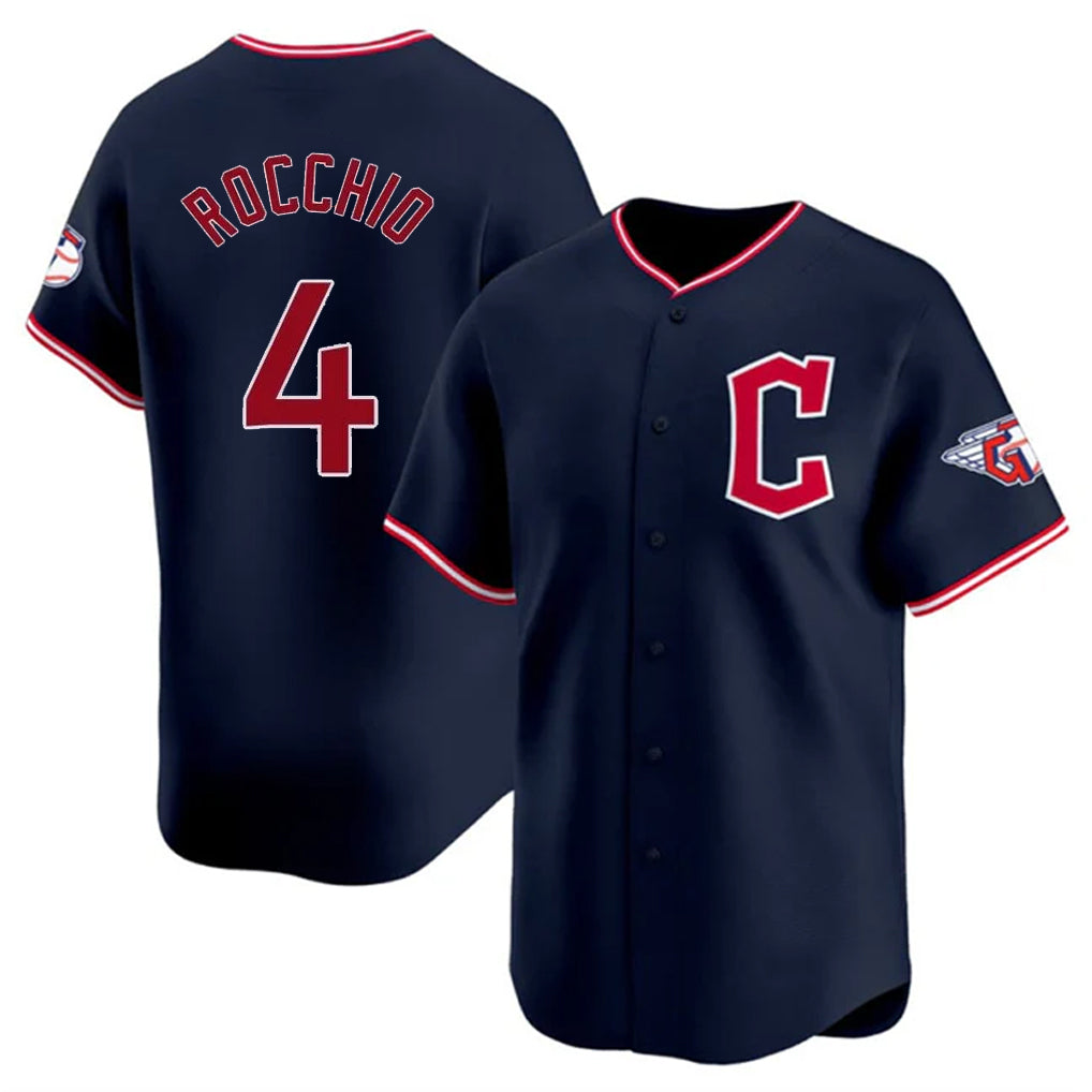 Boles C.Guardians #4 Brayan Rocchio Player Navy Limited Home Stitched Jerseys
