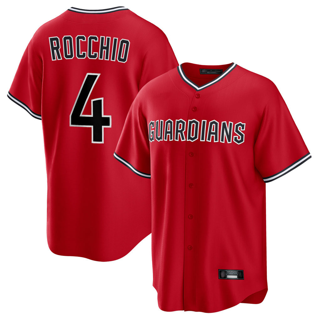 Boles C.Guardians #4 Brayan Rocchio Player Red Home Game Stitched Jerseys