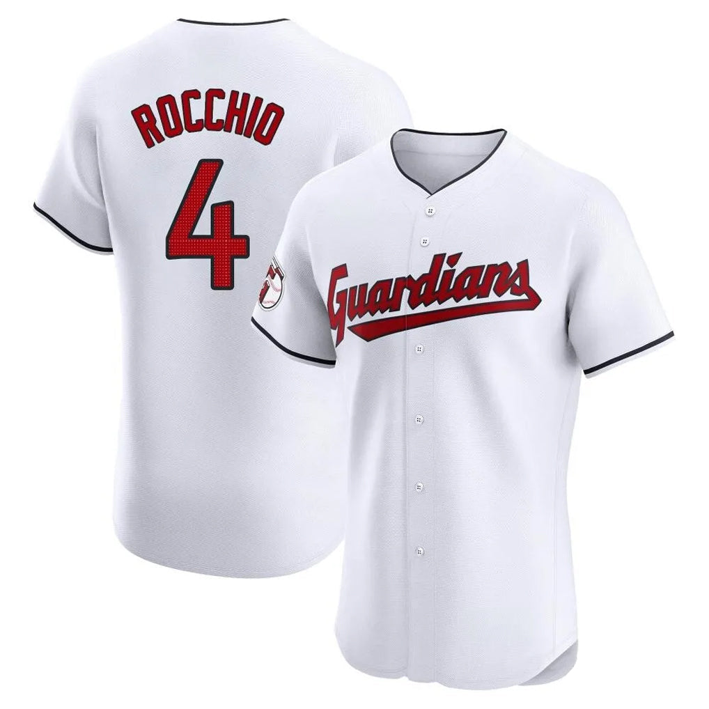 Boles C.Guardians #4 Brayan Rocchio Player White Limited Elite Home Stitched Jerseys