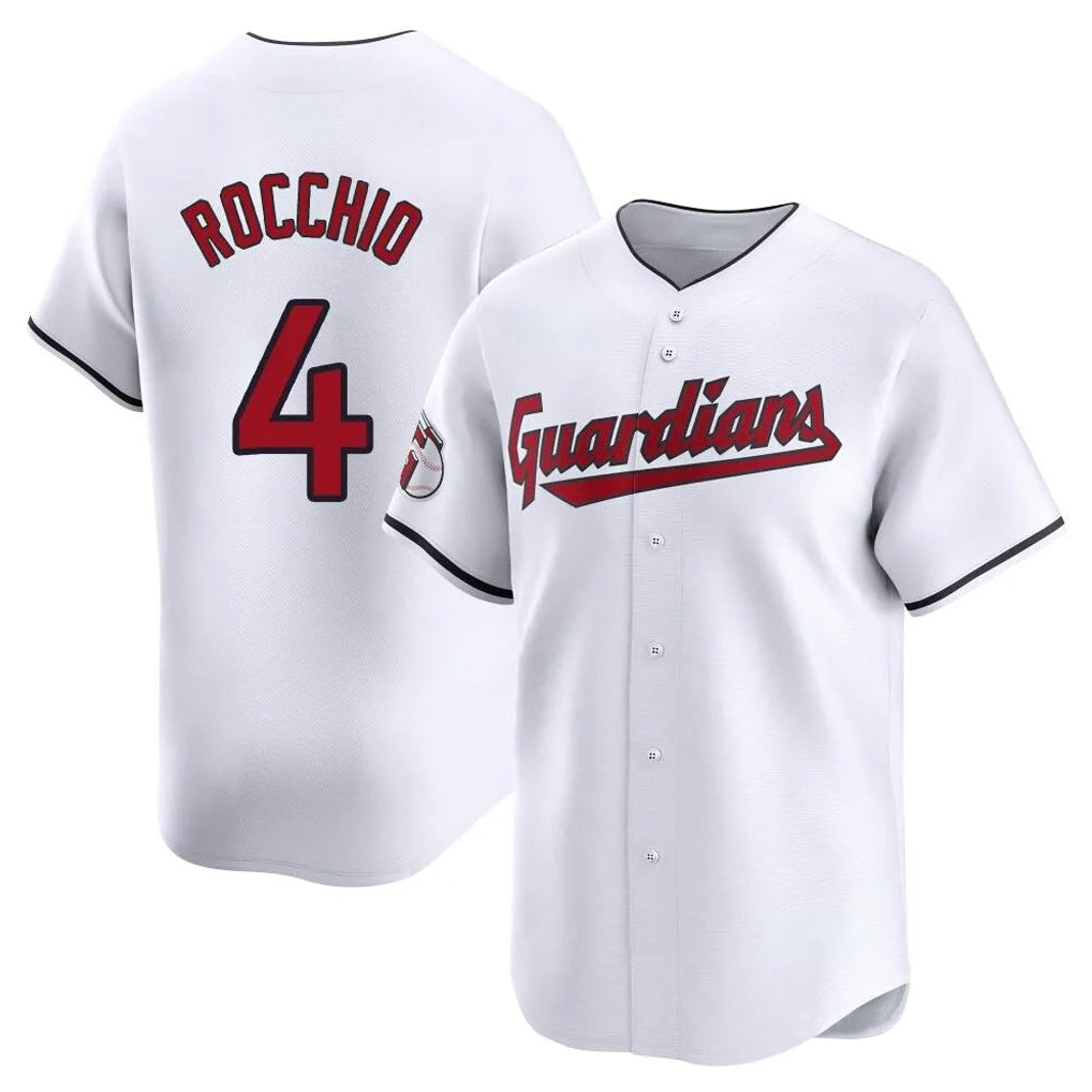 Boles C.Guardians #4 Brayan Rocchio Player White Limited Home Stitched Jerseys