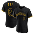 Boles C.Guardians #6 David Fry Player Black Snake Skin City Limited Elite Home Stitched Jerseys