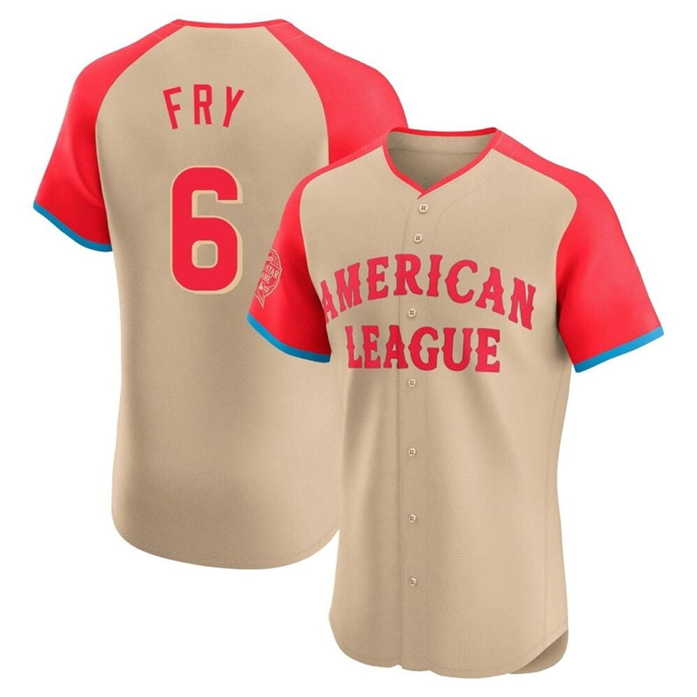 Boles C.Guardians #6 David Fry Player Cream American League All-Star Limited Elite Home Stitched Jerseys