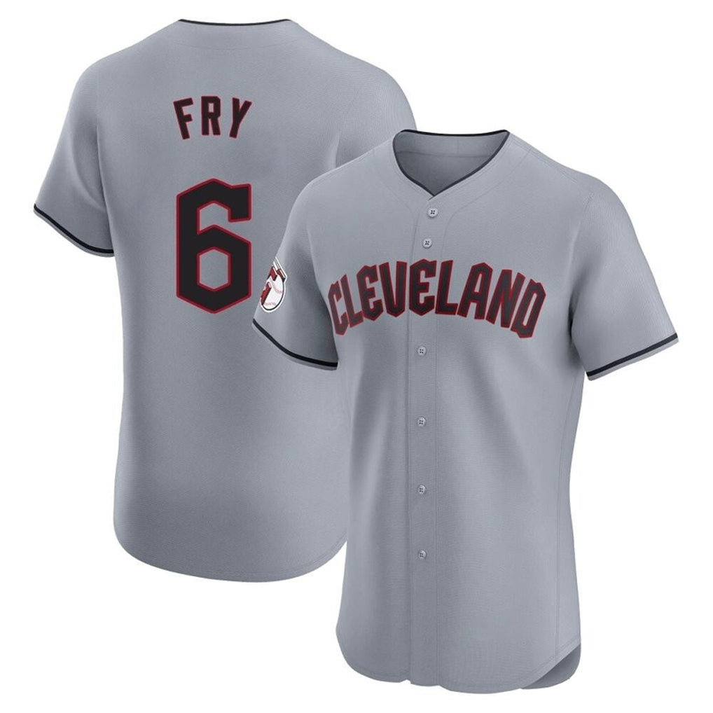 Boles C.Guardians #6 David Fry Player Gray Road Limited Elite Home Stitched Jerseys