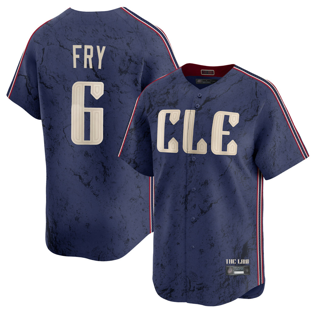 Boles C.Guardians #6 David Fry Player Navy City Connect Limited Home Stitched Jerseys