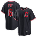 Boles C.Guardians #6 David Fry Player Navy Home Game Stitched Jerseys