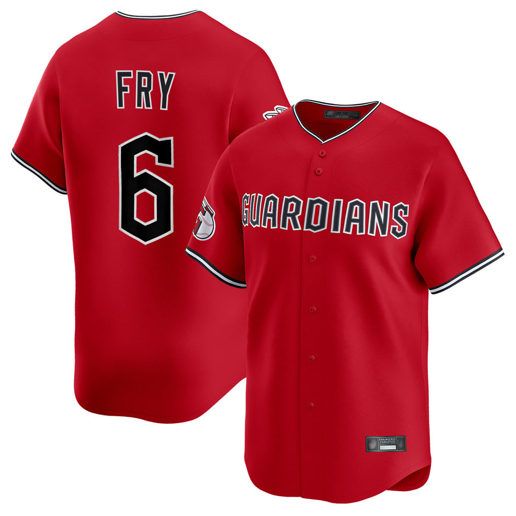 Boles C.Guardians #6 David Fry Player Red Limited Home Stitched Jerseys