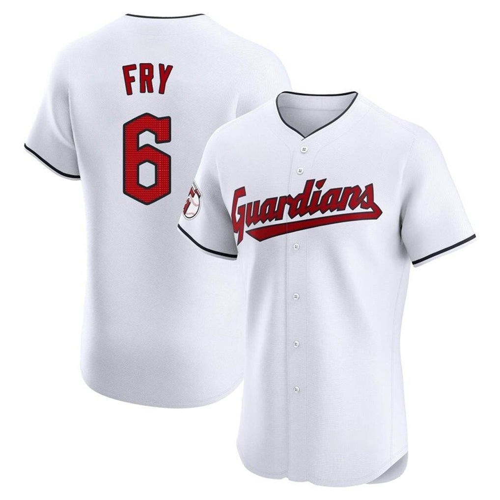Boles C.Guardians #6 David Fry Player White Limited Elite Home Stitched Jerseys