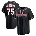 Boles C.Guardians #75 Connor Brogdon Player Black Fashion Out Home Game Stitched Jerseys