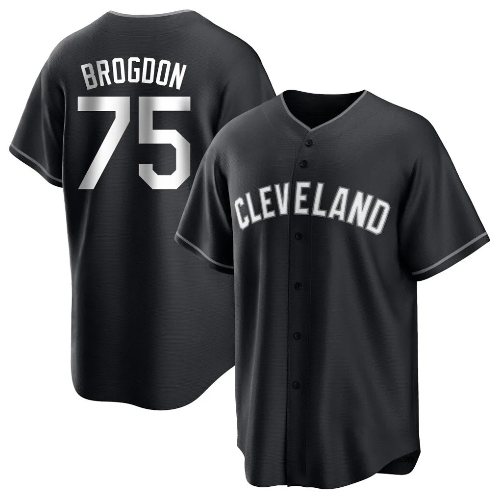 Boles C.Guardians #75 Connor Brogdon Player Black Home Game Stitched Jerseys