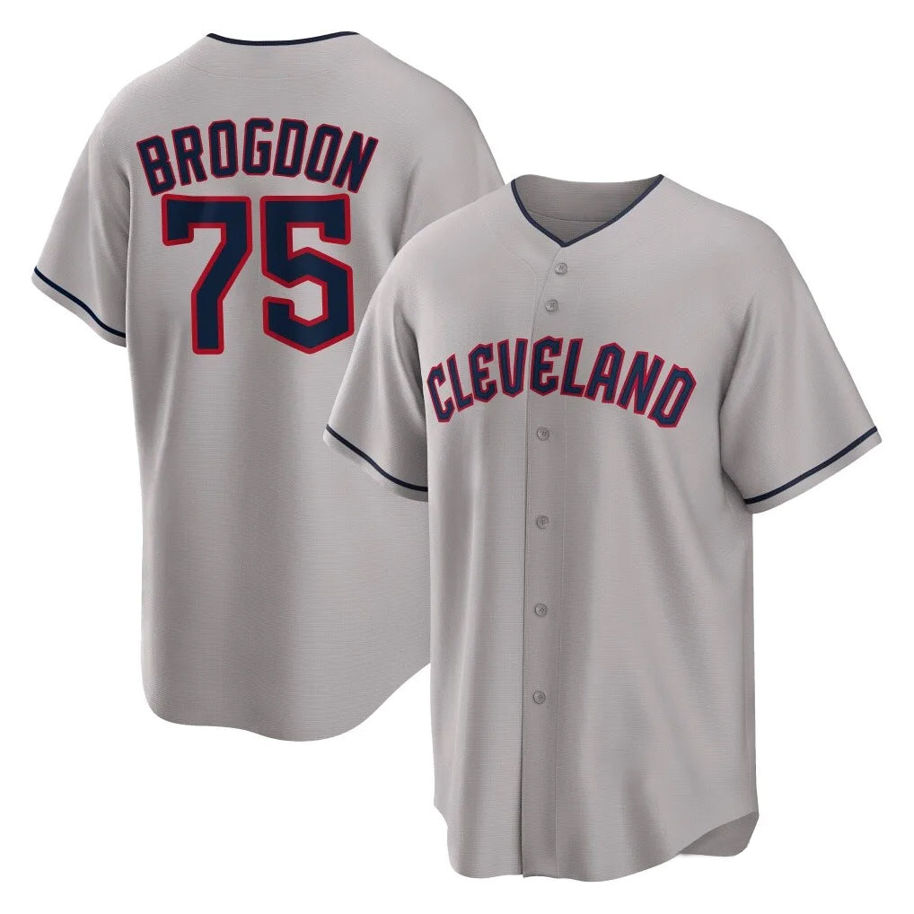 Boles C.Guardians #75 Connor Brogdon Player Gray Game Home Stitched Jerseys
