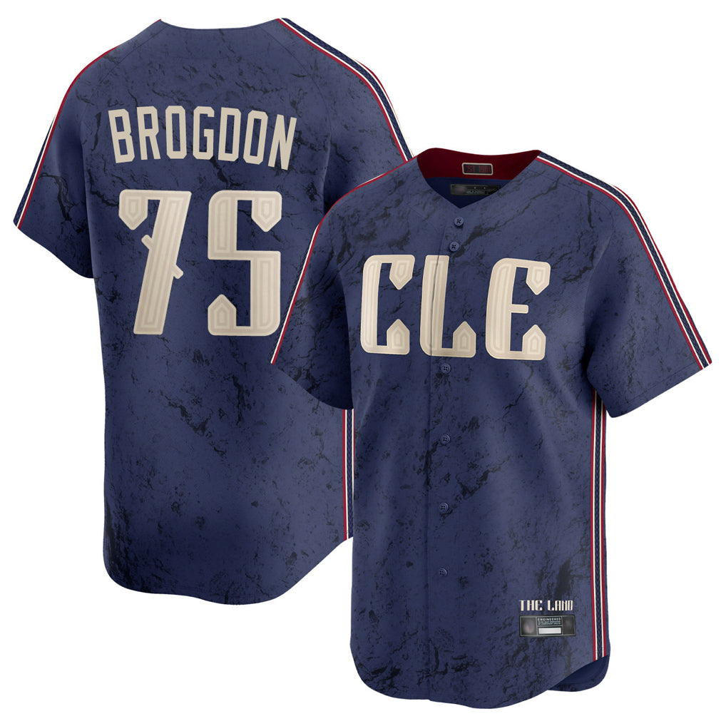 Boles C.Guardians #75 Connor Brogdon Player Navy City Connect Limited Home Stitched Jerseys