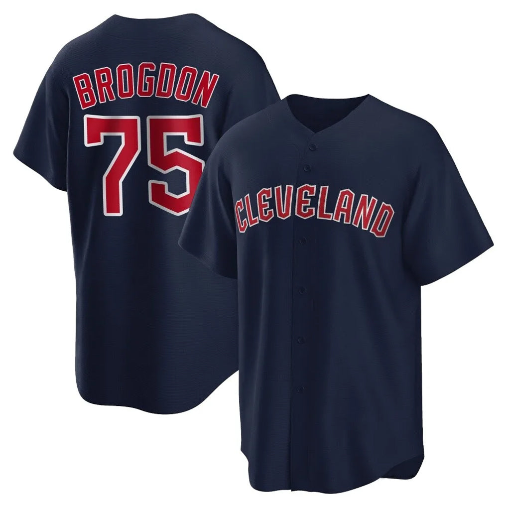 Boles C.Guardians #75 Connor Brogdon Player Navy Game Home Stitched Jerseys