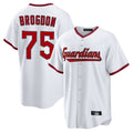 Boles C.Guardians #75 Connor Brogdon Player White Game Home Stitched Jerseys