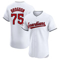 Boles C.Guardians #75 Connor Brogdon Player White Limited Elite Home Stitched Jerseys