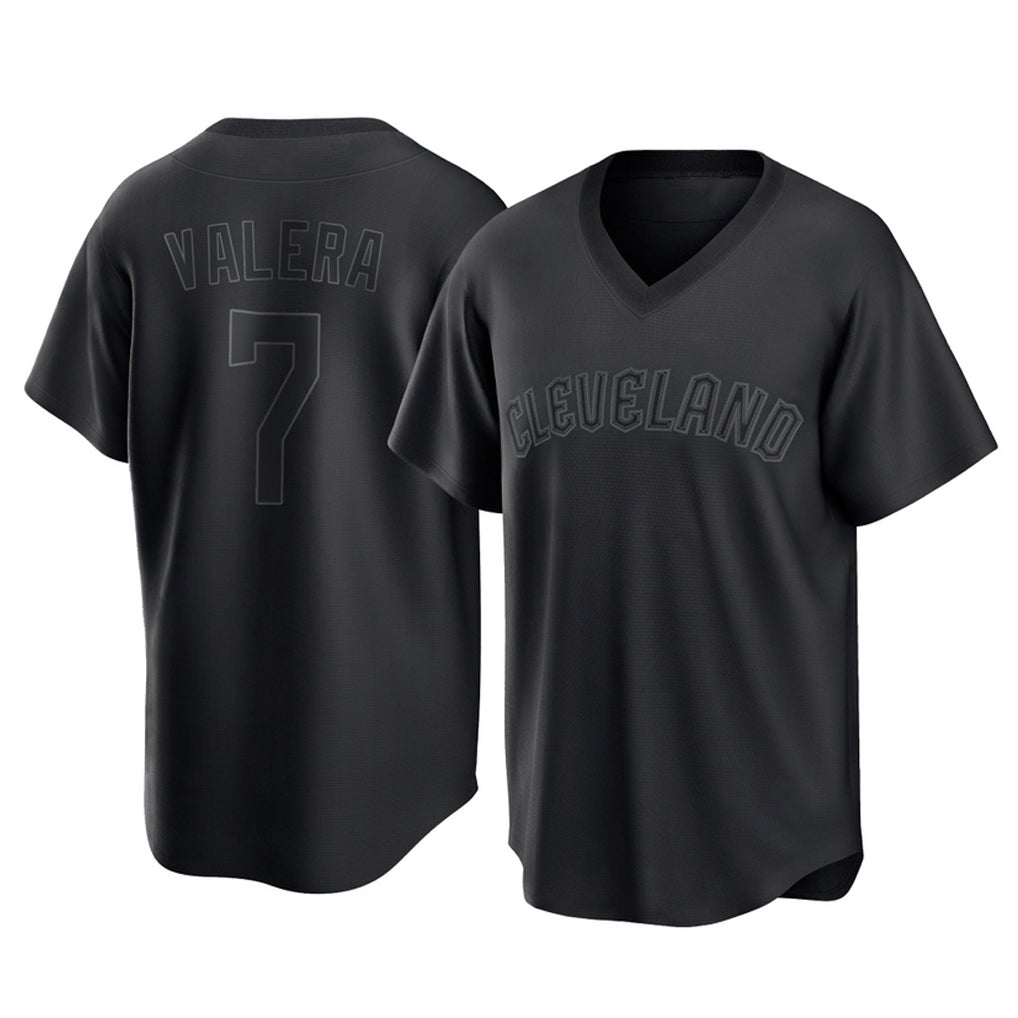 Boles C.Guardians #7 George Valera Player Black T-shirt Home Game Stitched Jerseys
