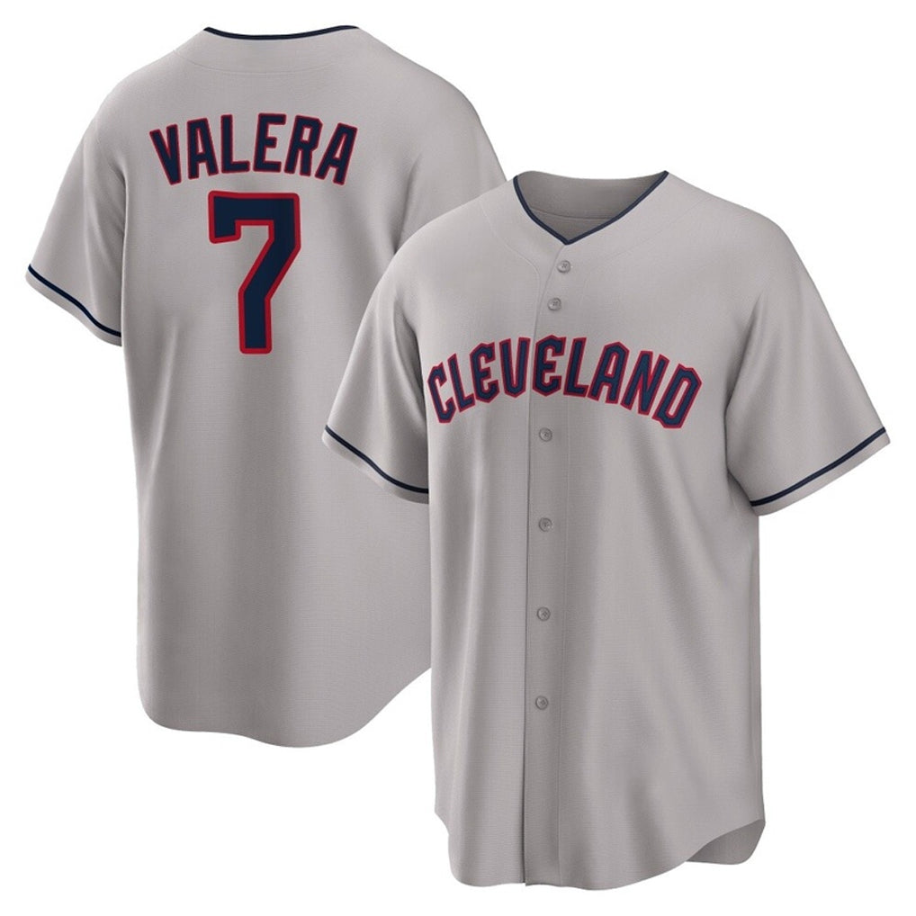 Boles C.Guardians #7 George Valera Player Gray Game Home Stitched Jerseys