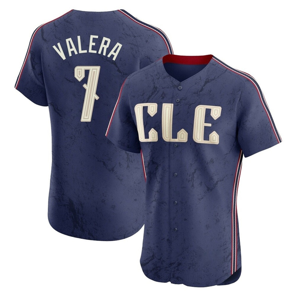 Boles C.Guardians #7 George Valera Player Navy City Connect Limited Elite Home Stitched Jerseys