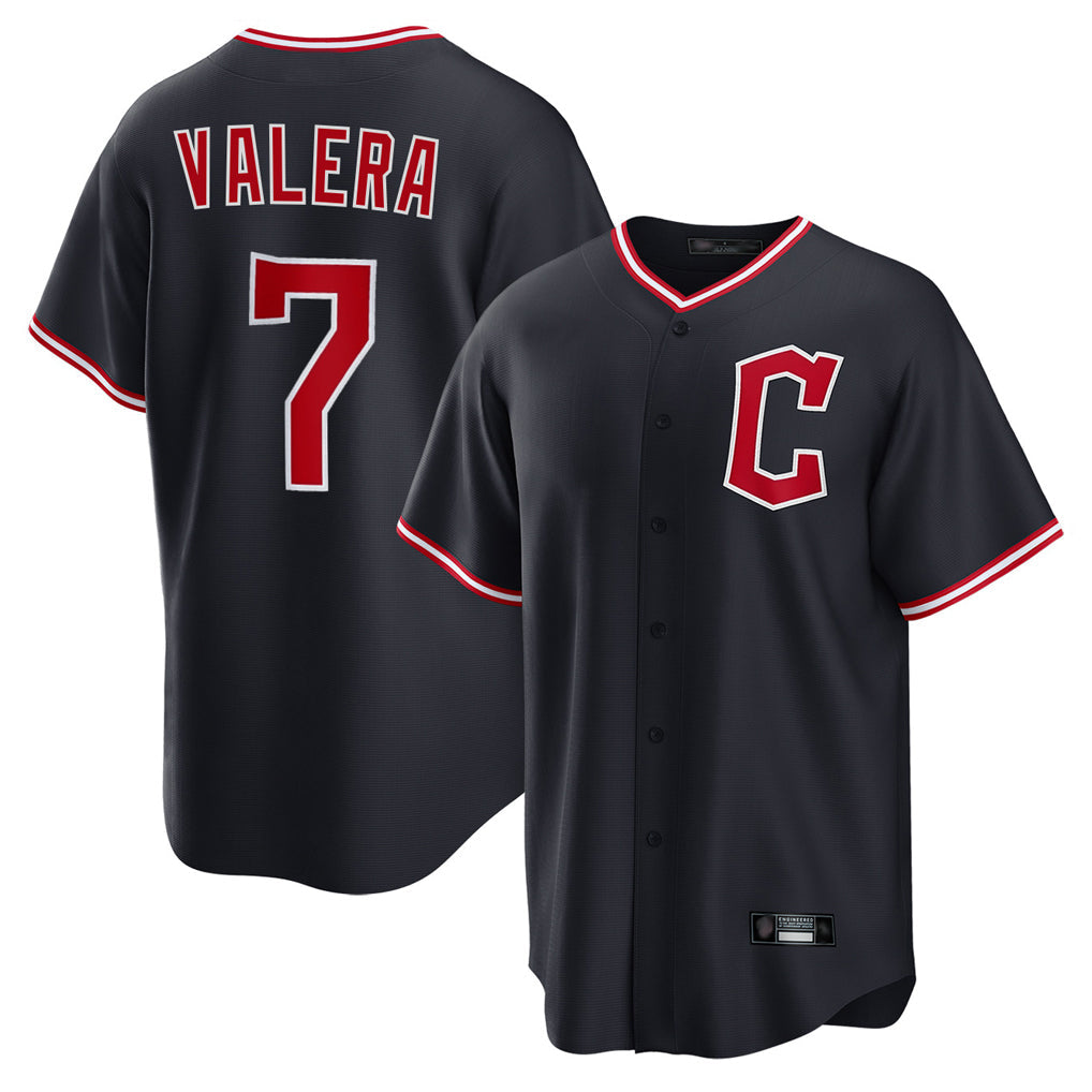 Boles C.Guardians #7 George Valera Player Navy Home Game Stitched Jerseys