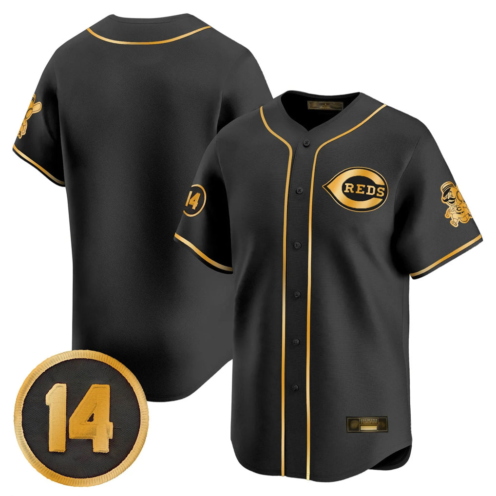 Boles C.Reds Black-Gold Vapor Premier Limited Home Blank Player Stitched Jerseys