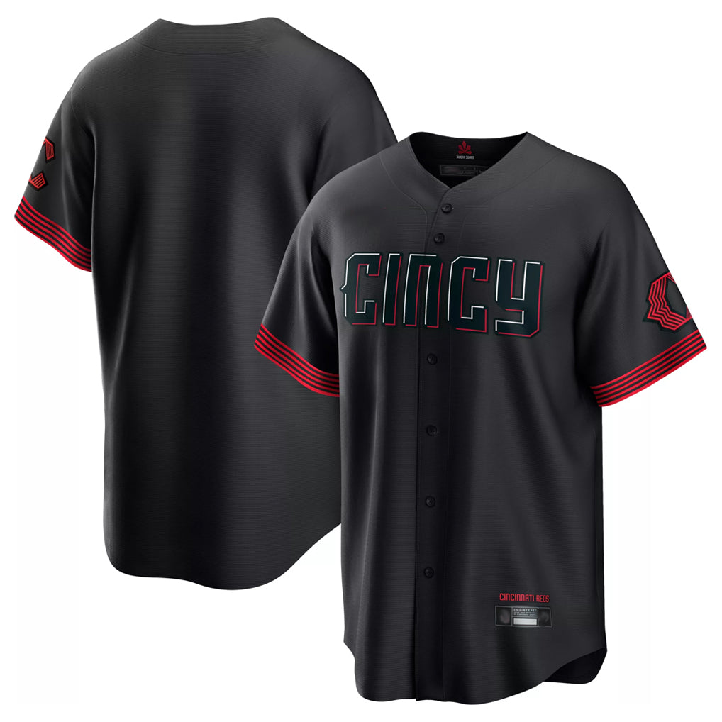 Boles C.Reds Black City Connect Home Game Blank Player Stitched Jerseys