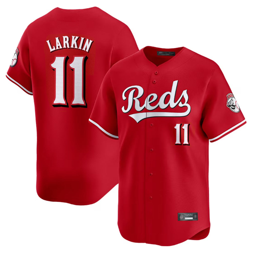 Boles C.Reds #11 Barry Larkin Player Red Home Limited Stitched Jerseys