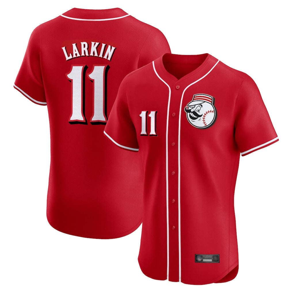 Boles C.Reds #11 Barry Larkin Player Red Limited Elite Home Game Stitched Jerseys