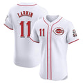 Boles C.Reds #11 Barry Larkin Player White Limited Elite Home Stitched Jerseys