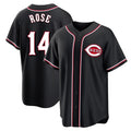 Boles C.Reds #14 Pete Rose Player Black Fashion Out Home Game Stitched Jerseys