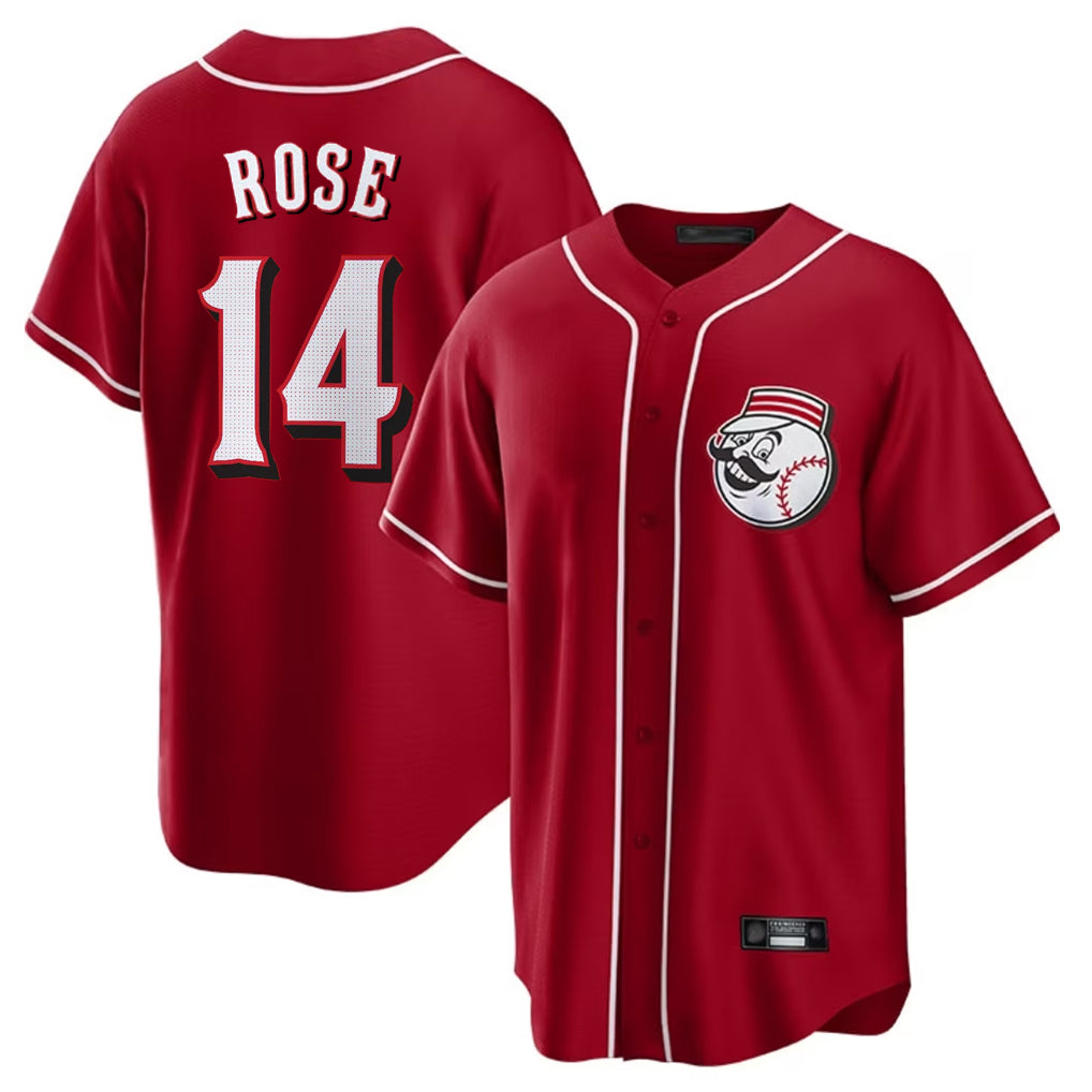 Boles C.Reds #14 Pete Rose Player Red Home Game Stitched Jerseys