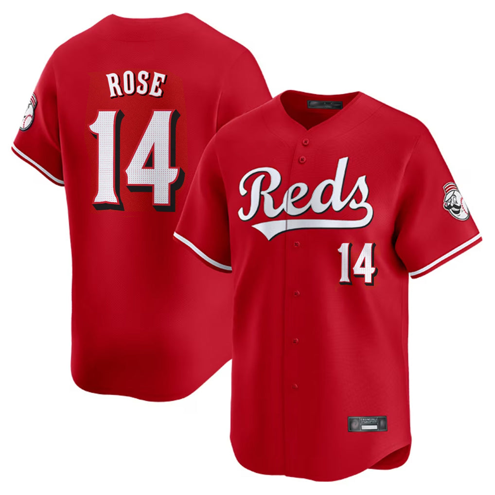 Boles C.Reds #14 Pete Rose Player Red Home Limited Stitched Jerseys