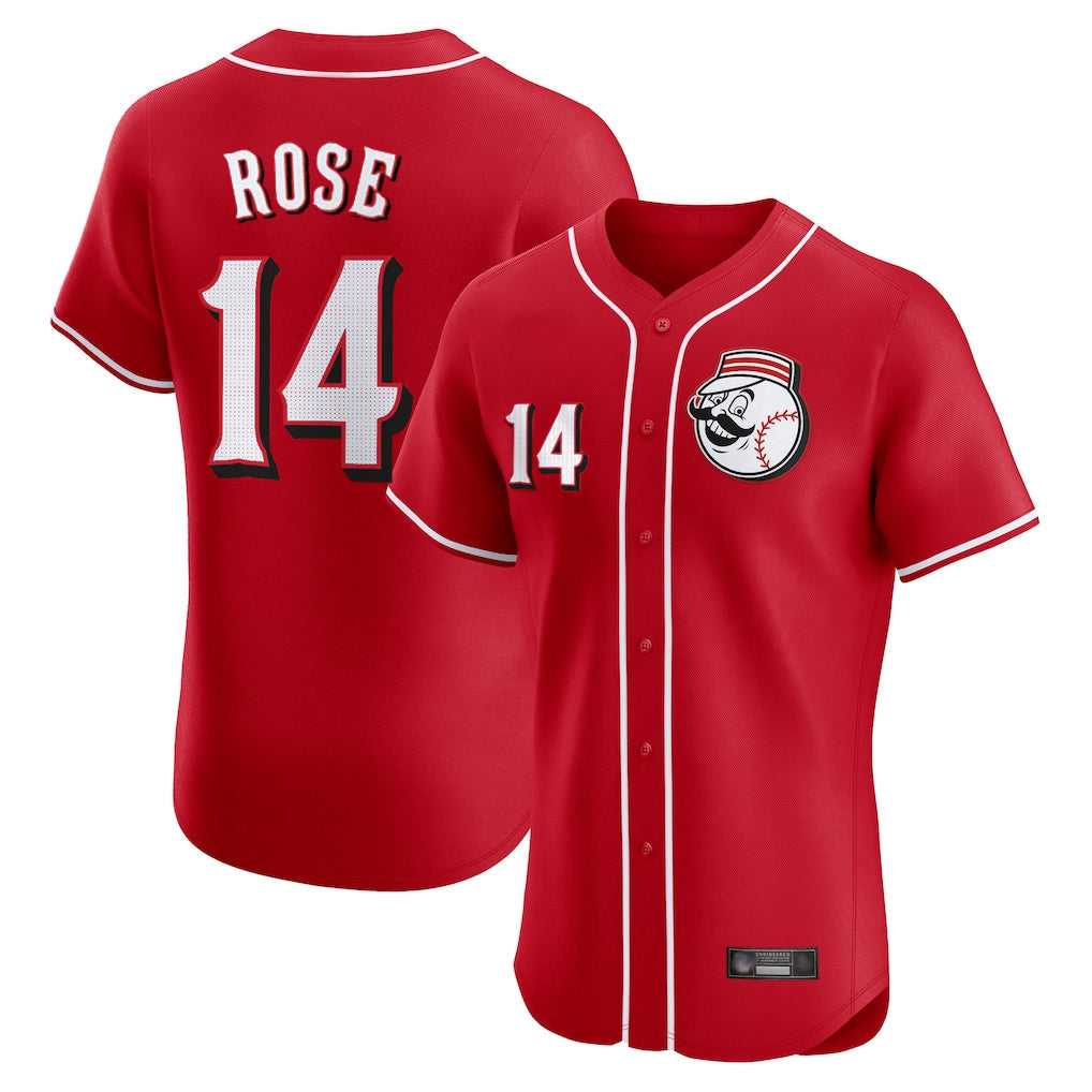 Boles C.Reds #14 Pete Rose Player Red Limited Elite Home Game Stitched Jerseys