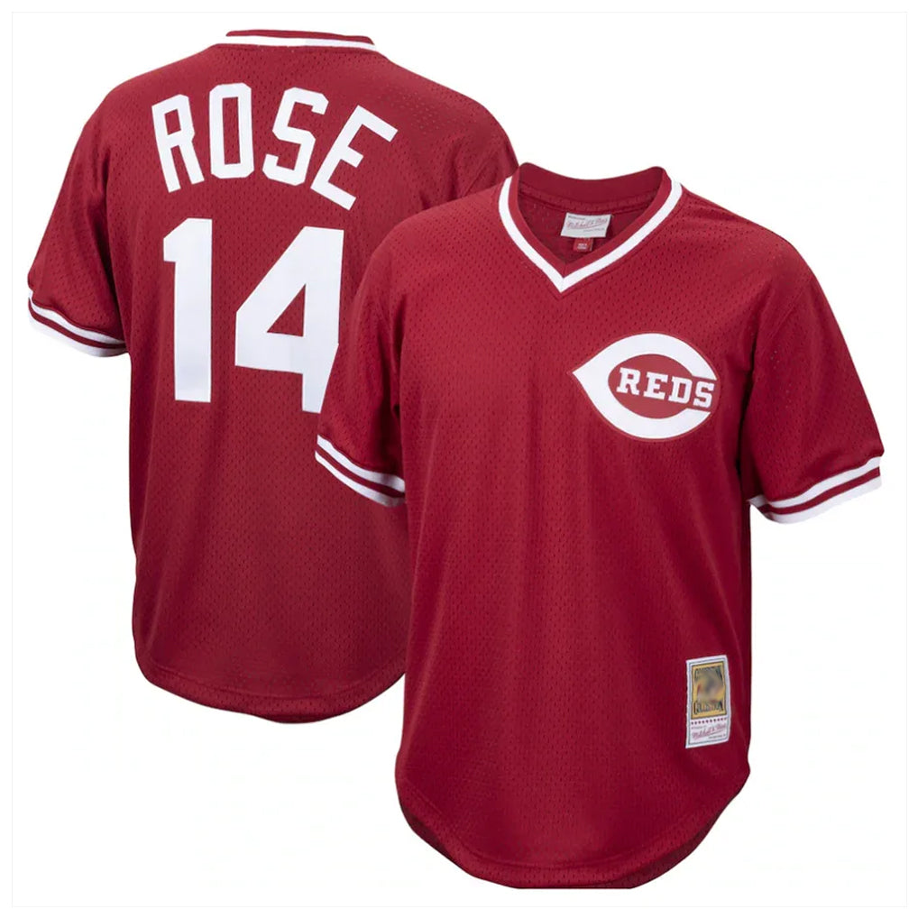 Boles C.Reds #14 Pete Rose Player Red Throwback Cooperstown Collection Limited T-shirt Stitched Jerseys