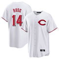 Boles C.Reds #14 Pete Rose Player White Home Game Stitched Jerseys