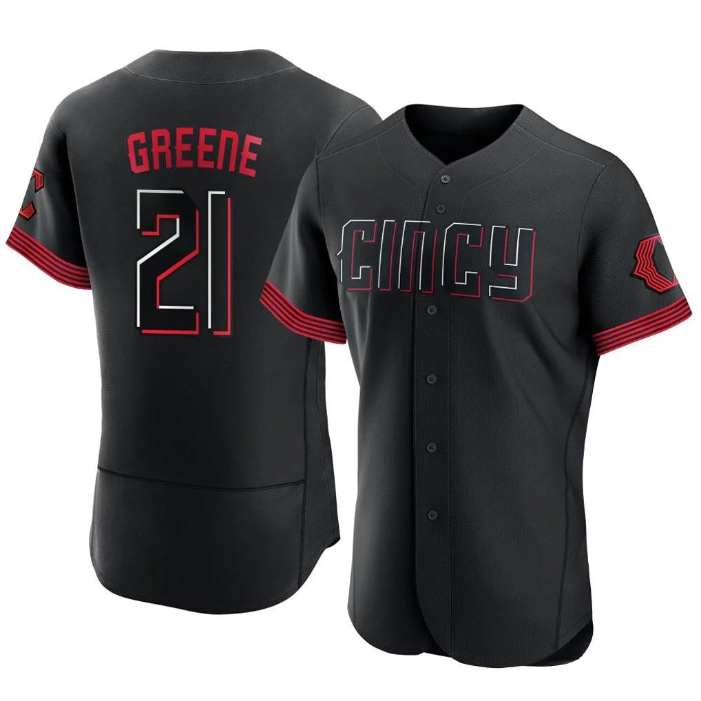 Boles C.Reds #21 Hunter Greene Player Black City Connect Limited Elite Home Stitched Jerseys