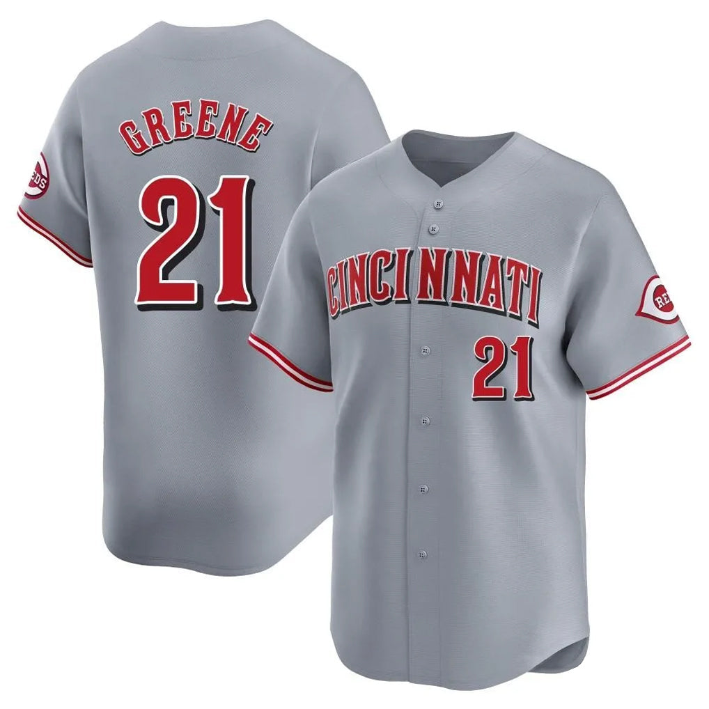 Boles C.Reds #21 Hunter Greene Player Gray Home Limited Stitched Jerseys