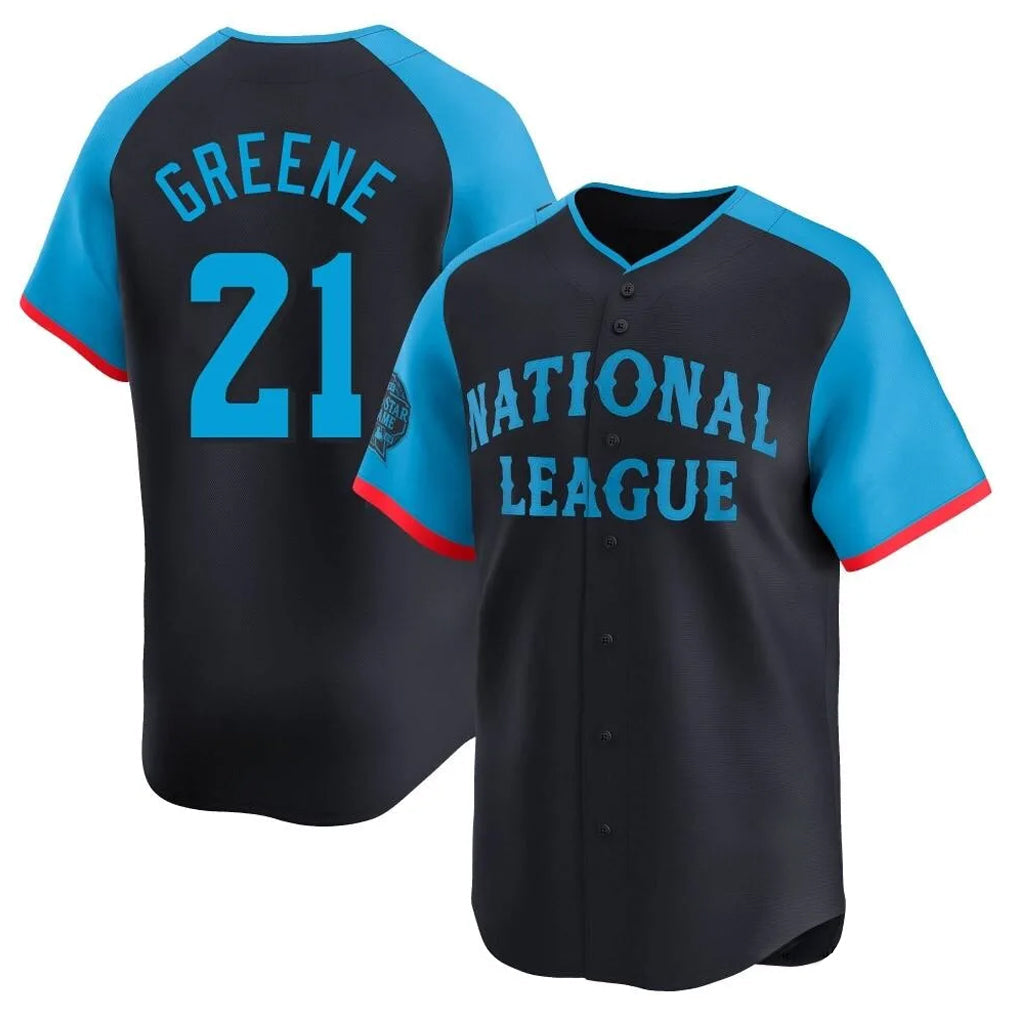 Boles C.Reds #21 Hunter Greene Player Navy Limited National League All-Star Game Stitched Jerseys
