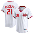 Boles C.Reds #21 Hunter Greene Player White Cooperstown Collection Limited T-shirt Home Stitched Jerseys