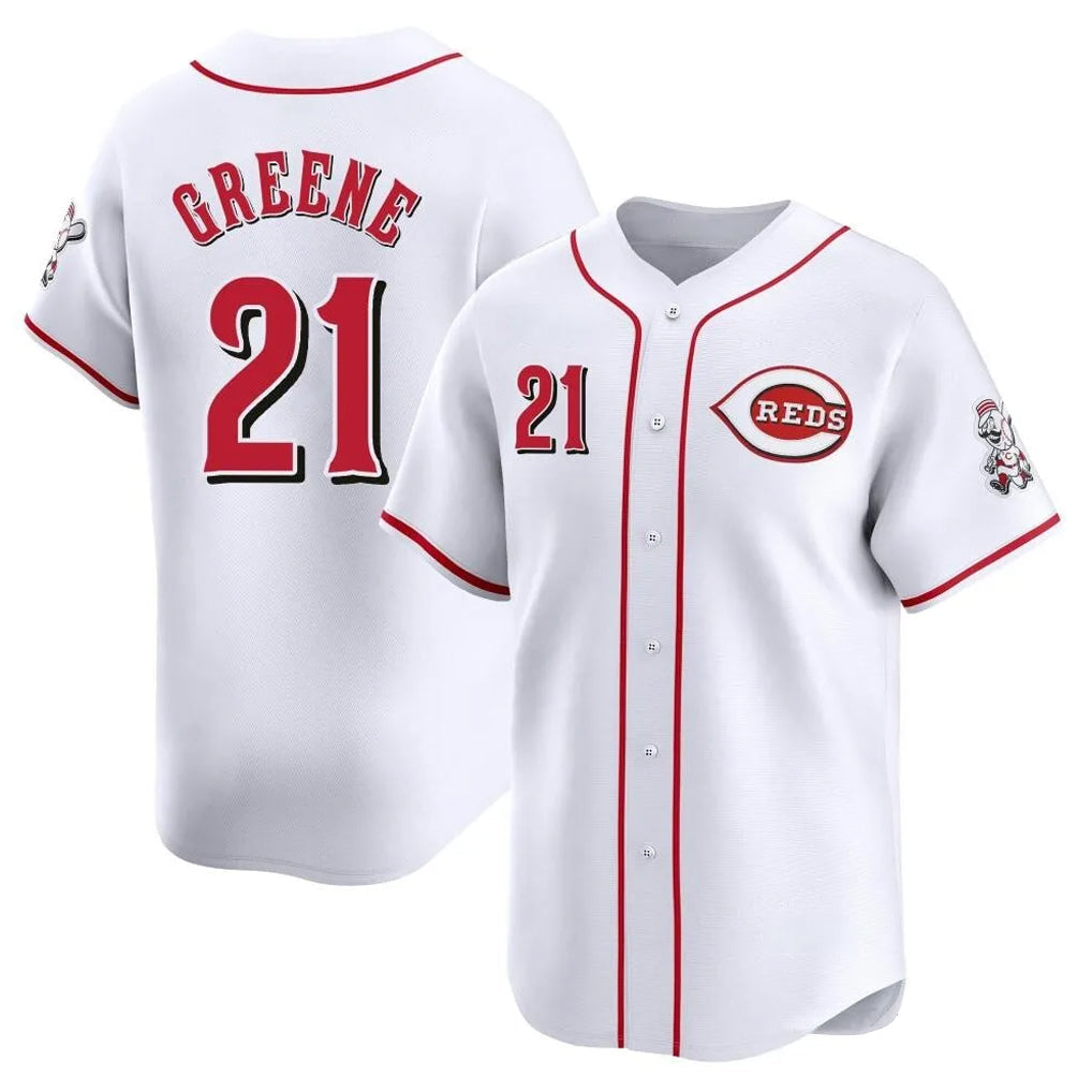 Boles C.Reds #21 Hunter Greene Player White Home Limited Stitched Jerseys