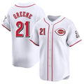 Boles C.Reds #21 Hunter Greene Player White Home Limited Stitched Jerseys