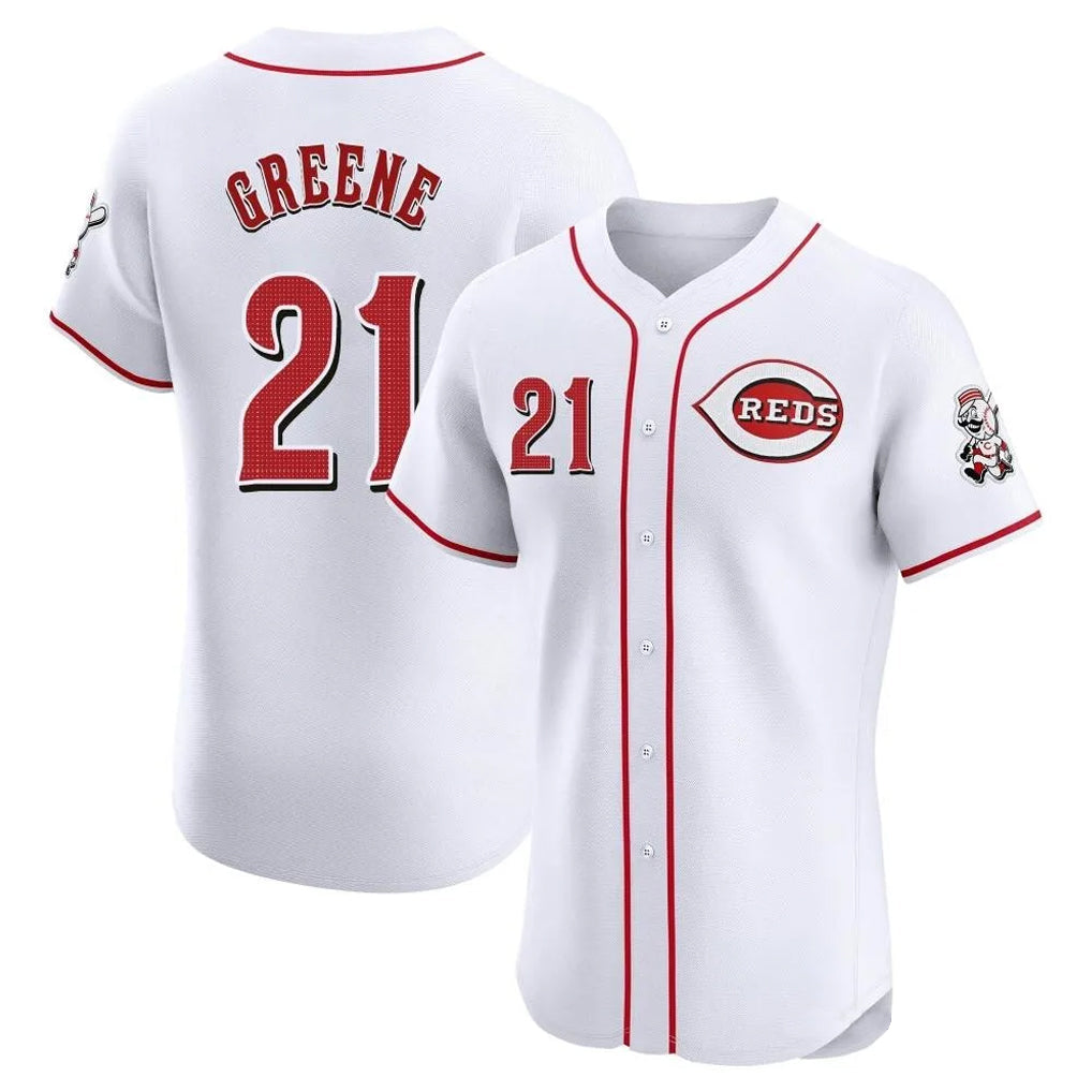 Boles C.Reds #21 Hunter Greene Player White Limited Elite Home Stitched Jerseys