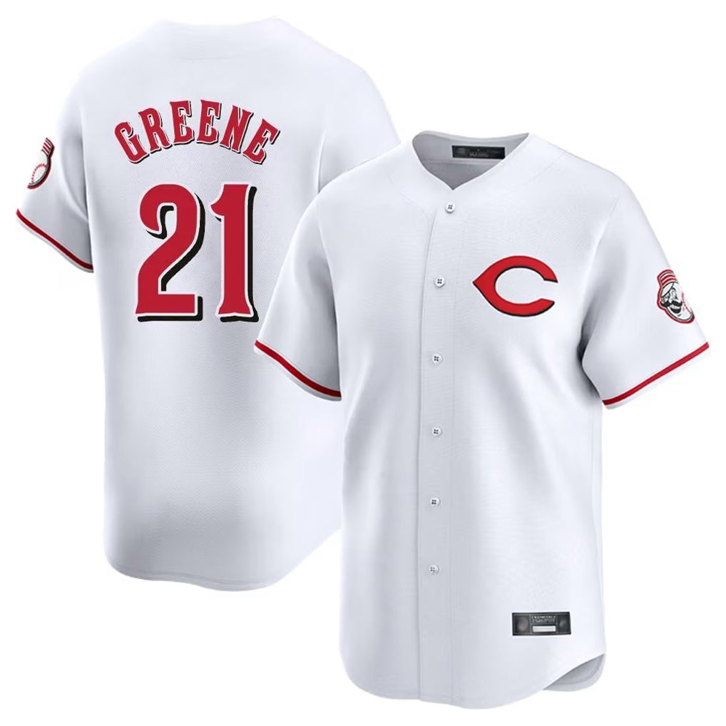Boles C.Reds #21 Hunter Greene Player White Limited Home Stitched Jerseys
