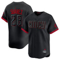 Boles C.Reds #28 Eugenio Su¨¢rez Player Black City Connect Home Limited Stitched Jerseys