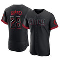 Boles C.Reds #28 Eugenio Su¨¢rez Player Black City Connect Limited Elite Home Stitched Jerseys
