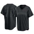 Boles C.Reds #28 Eugenio Su¨¢rez Player Black T-shirt Game Home Stitched Jerseys