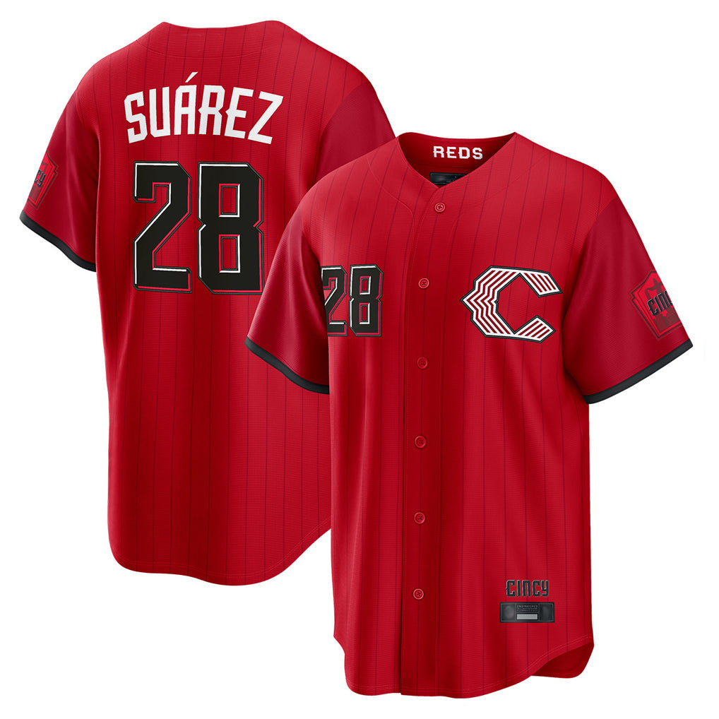 Boles C.Reds #28 Eugenio Su¨¢rez Player Red 2026 City Connect Home Game Stitched Jerseys